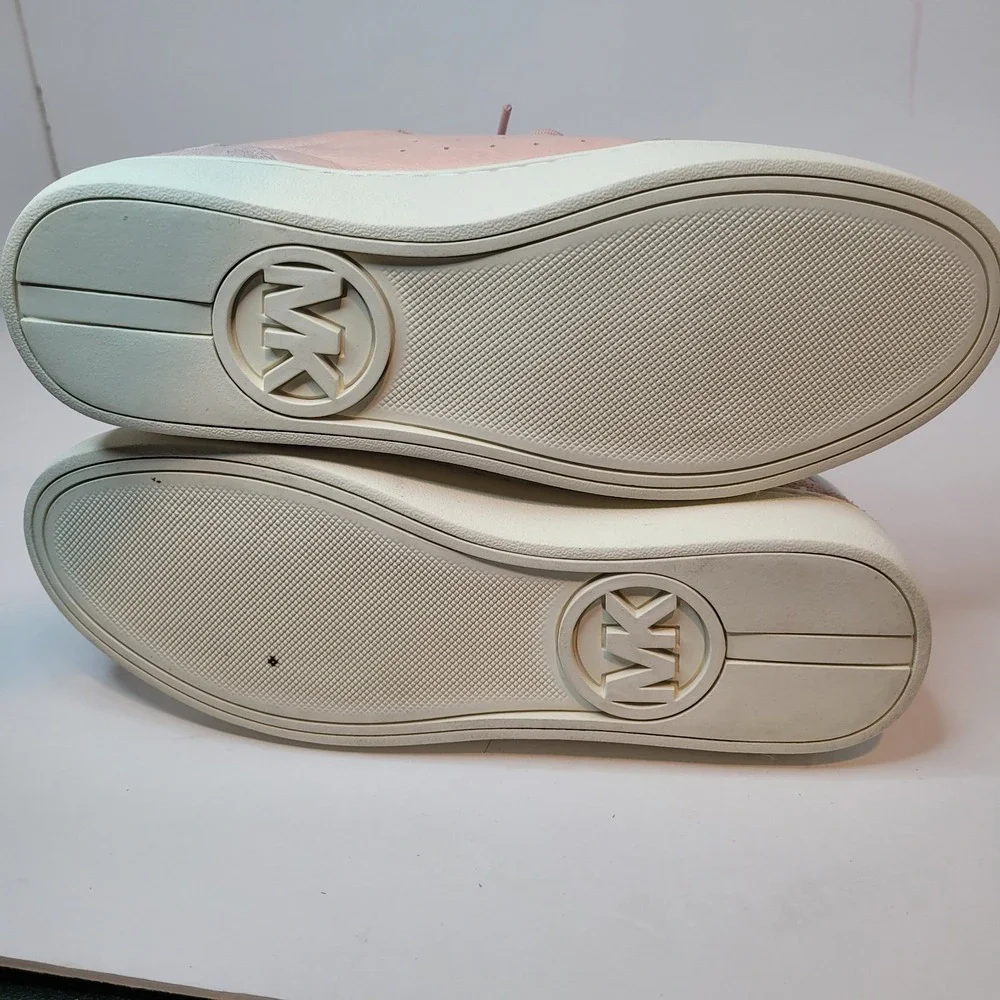 Michael Kors Scotty Leather Pink Sneaker Lace Up‎ Casual Shoes Women's Size 8